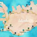 Carte de l'Islande