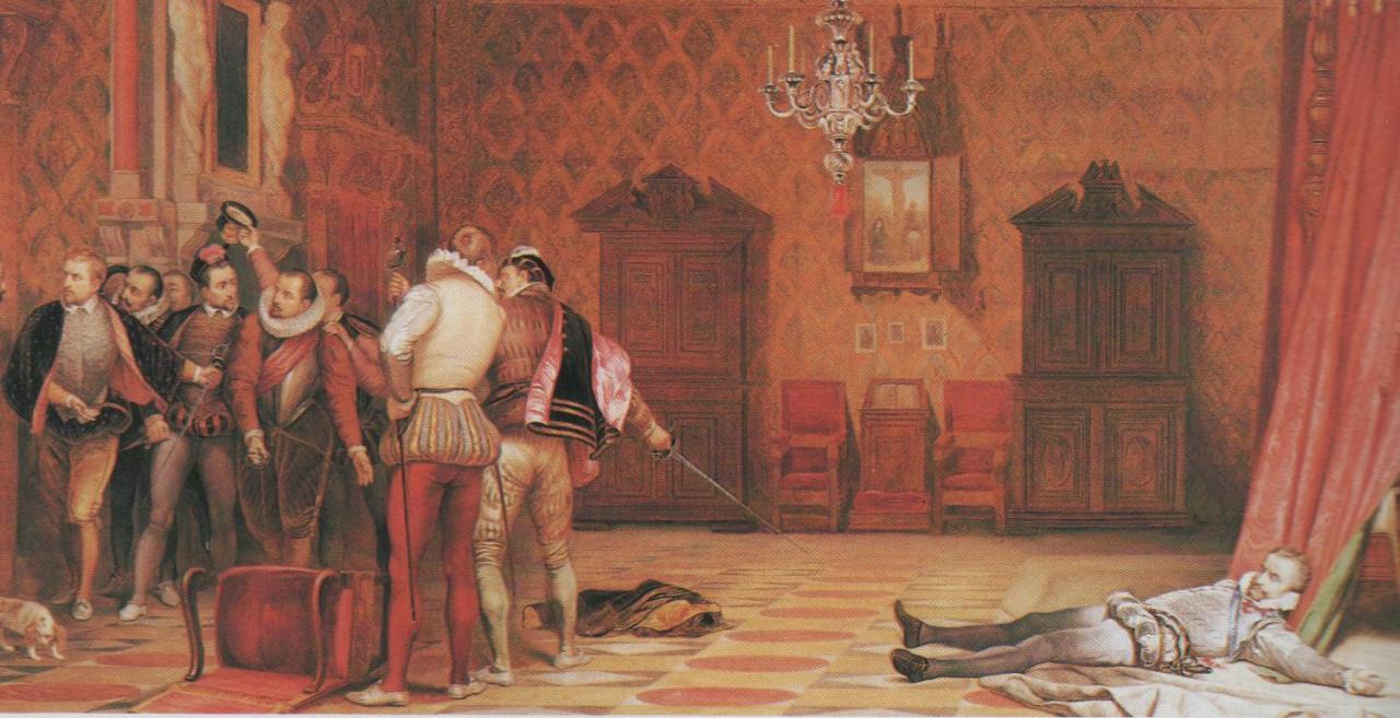Assassinat du duc de Guise par les quarante-cinq.